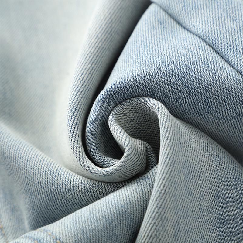 2024 Women's Fleece-Lined Wide Leg Jeans: Light Color, Thick, Floor-Length, for Autumn/Winter