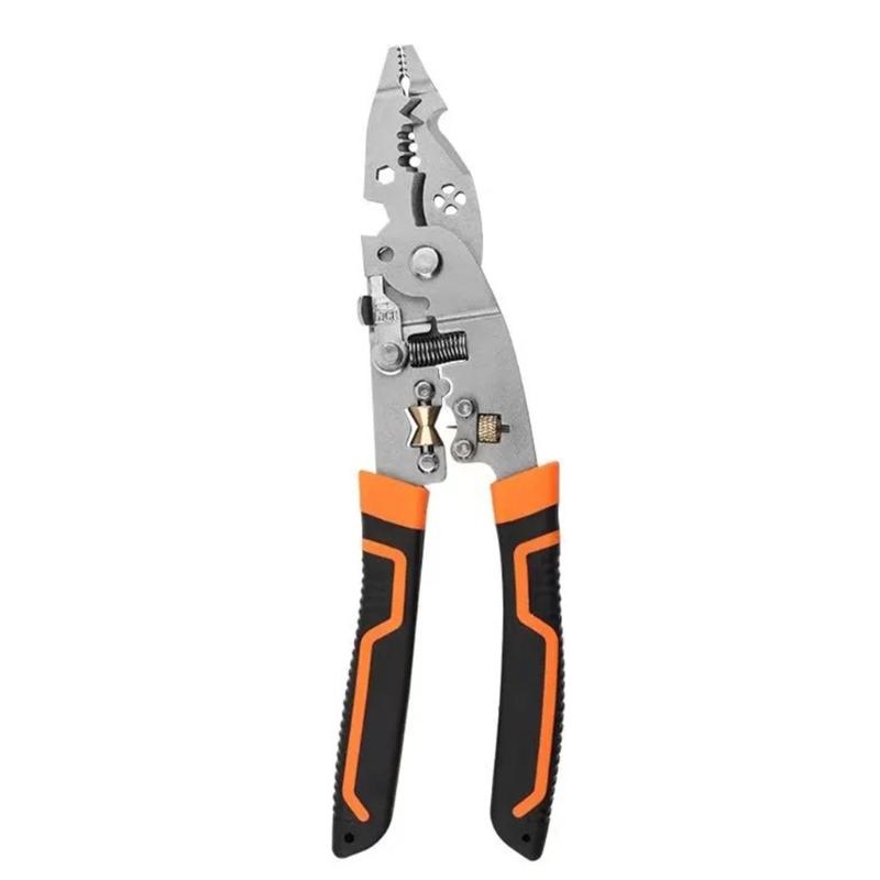 

10-в-1 Стриппер с регулируемым лезвием, инструмент для разделки, скручивания, обжима кабелей, кусачки для проводов для электрика 1