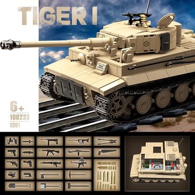New Tiger Tank Children's Toy Car Assembly Building Blocks Armored Car World War II Military Series