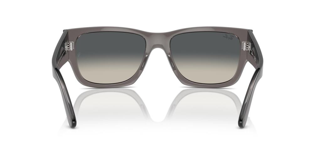 Ray-Ban Carlos Low Bridge Fit Sunglasses RB0947SF 667571 56 - Opal Dark Gray / Crystal Gray Gradient Glass Lens
