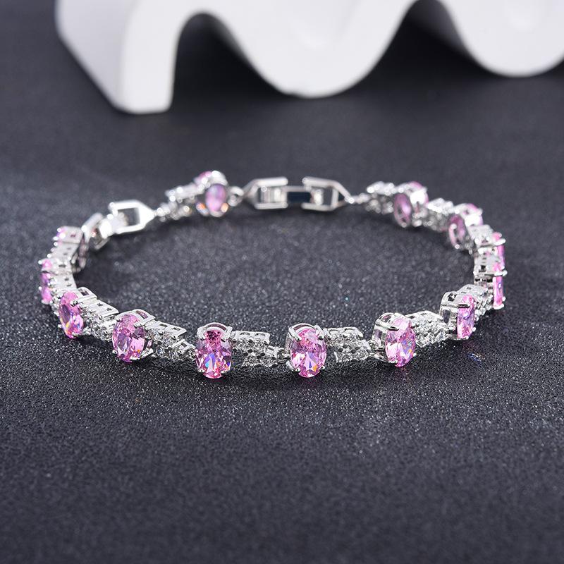 Full Diamond Zircon Bracelet Women'S Simple Temperament Flash Diamond Zircon Bracelet