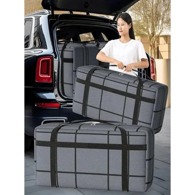 1 bolsa de almacenamiento de material compuesto negro de gran capacidad y gran capacidad de carga, a prueba de polvo y humedad con cremallera