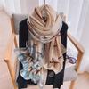 Luxusní značka Podzim a Zima Ženy Nový styl Móda Barva Sladěný Potisk Hedvábný šátek Lady Populární Pokrývka na hlavu Plážový šátek