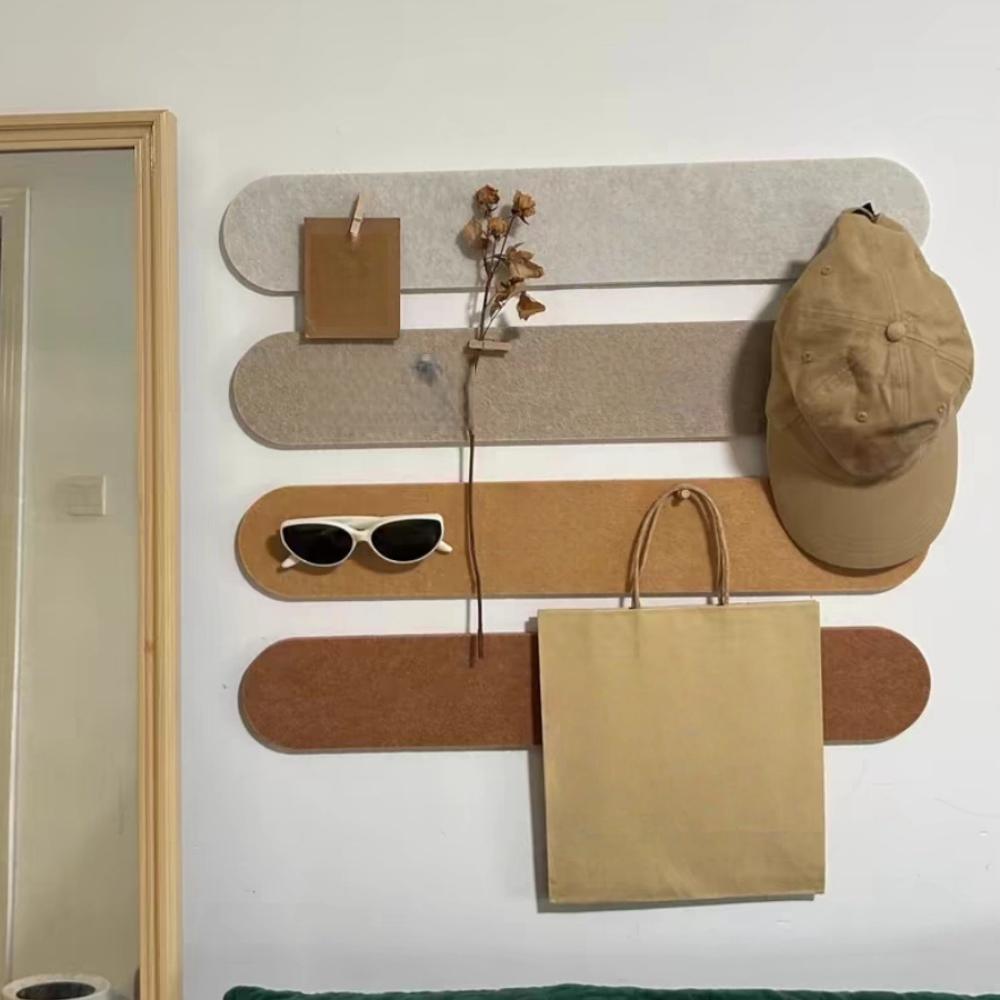 3pcs/4pcs 40X10cm Felt Message Boards Wall-Mounted Memo Strips Felt Wall stickerIns-Style Photo Wall Felt Board