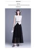 Elegant Mesh Fluffy Cake Skirt - Spring 2026 A-Line Midi with Wide Hem