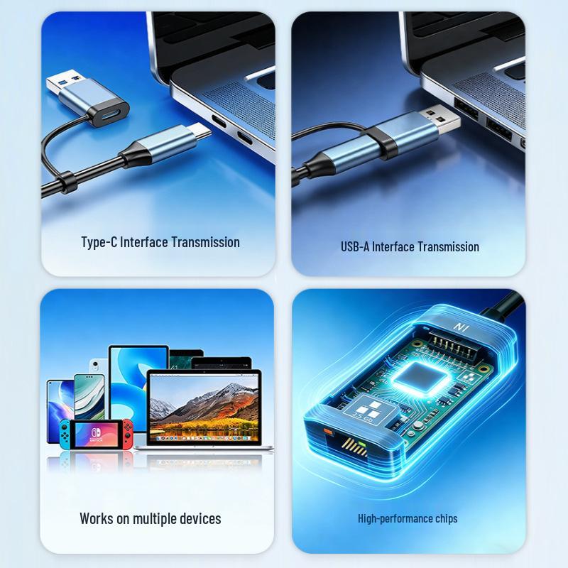 USB 2.5G Network Card, 2500Mbps RTL8156b Type-C High-Speed Ethernet Adapter for NAS