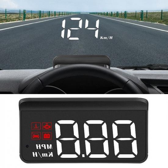 Car Glass HUD Digital Speedometer Projector Head Up Display OBD2 Overspeed Alarm