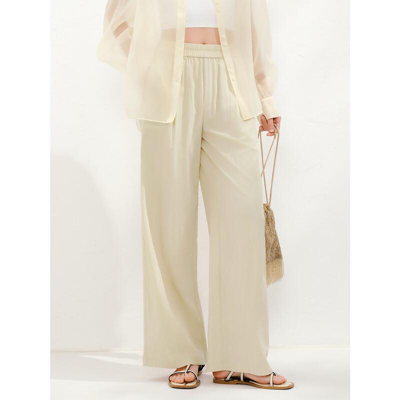 JUZI ANNACAU Women's Relaxed Drape Straight Leg Trousers