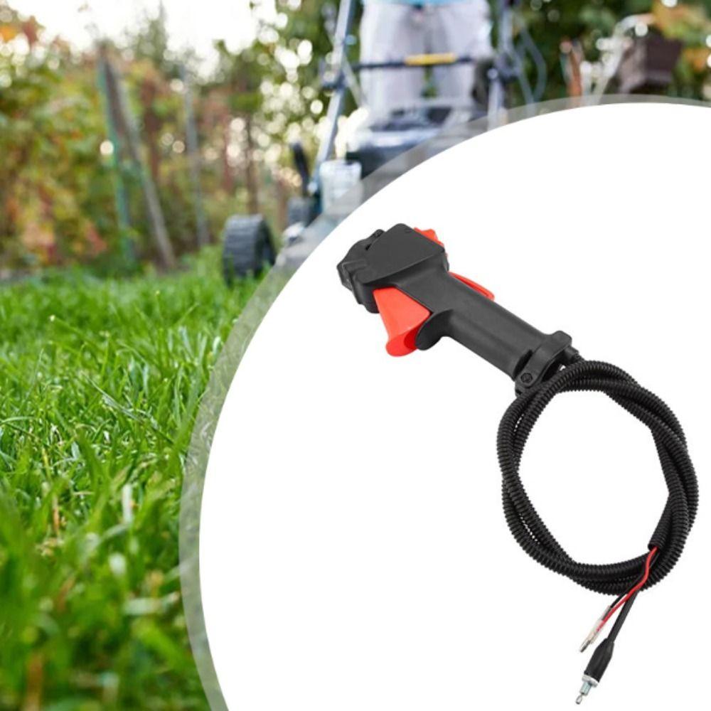 26mm Tube Lawn Mower Switch Black Handle Brush Cutter Switch Throttle Cable Handle  Engine Trimmer