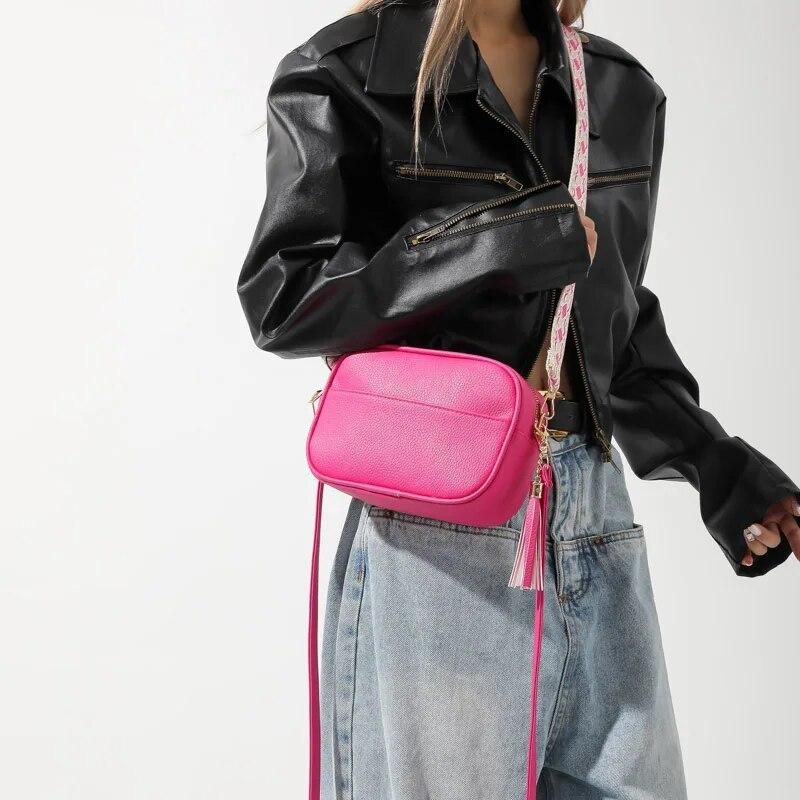 Kleine Umhängetaschen für Damen 2026 Winter Designer-Trend PU-Leder Achseltasche mit breitem Schultergurt Damen Handtaschen