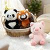 Wald Gute Freunde Serie Plüschtier Puppe Niedliches Lächeln Panda Schweinchen Roter Panda Puppe Weich Gemütlich Kinder Begleiter Spielzeug Zimmerdeko