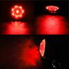 Universal Motorcycle LED Rear Tail Light, Retro Black Metal Brake Stop Lamp for Bobber, Chopper, Cafe Racer