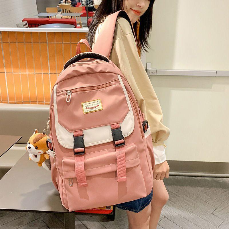 Women's Backpack School Bag, Campus High School Junior High School Student Versatile Trendy Backpack, Large Capacity School Bag, Office Computer Bag