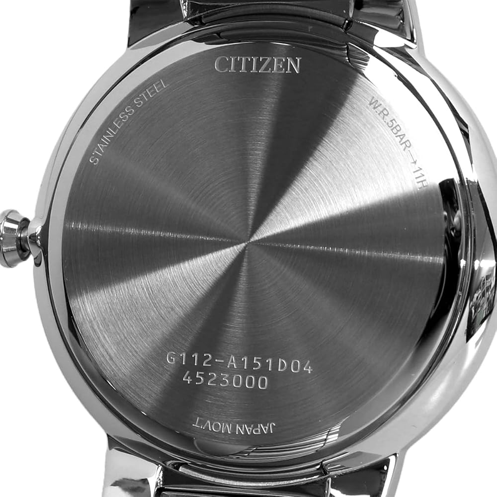 Citizen Quartz Men's Watch BI5120-51Z Pink Gray Silver Stainless Steel Design