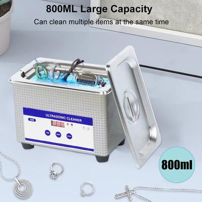 800ML Large Capacity 40KHZ High Frequency Ultrasonic Washing Bath Ultrasonic Cleaner Portable Glasses Jewelry Cleaning Machine
