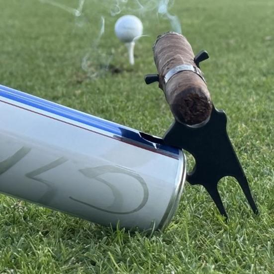 Magnetic Golf Smoke Holder Beer Shot And Divot Repair Tool 3 In 1 Multi-functional Golf Accessory Gifts for Man