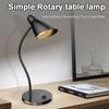 LED Desk Light Bedroom Dormitory Desktop Reading Lamps Plug-In Knob Switch Five Level Dimming Clip Type Iron Bedside Desk Lamp