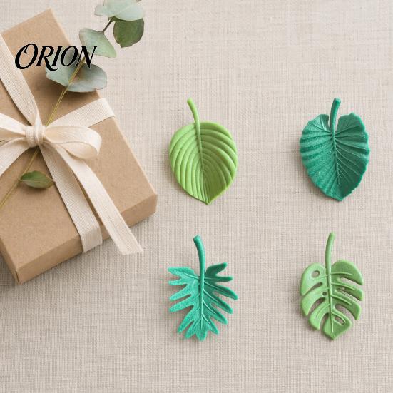Leaf Shape Refrigerator Magnet 4Pcs 3D Monstera Magnet, Tropical Leaves Decorative Fridge Whiteboard Memo Notes Photo Holder for Home Kitchen