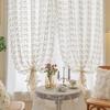 Floral Embroidery French Lace Curtains Tulle Window Shade Romantic Doorway Drape  Home Decoration