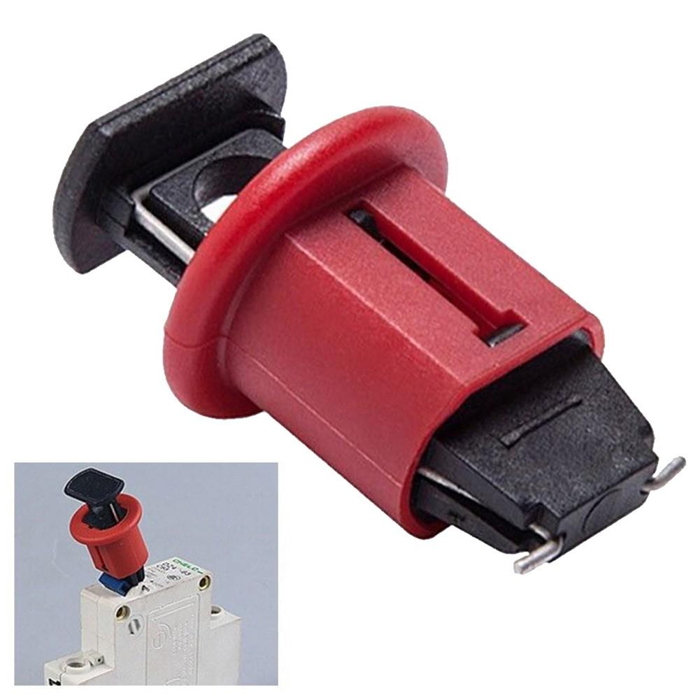 

Black+red Breaker Lock Breaker Lockout Device Push Pin Metal + Nylon Duable
