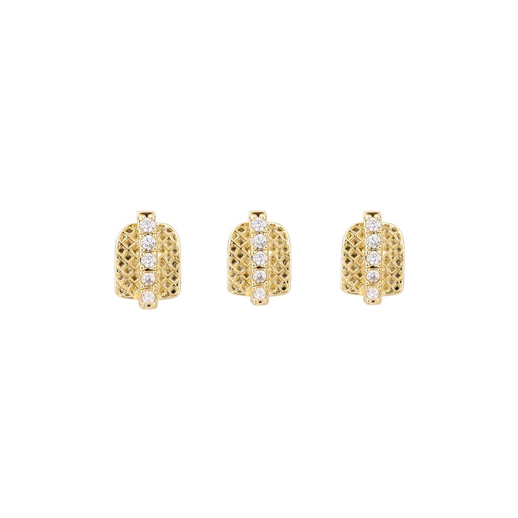 Jin Ao Hollow Heart Double Teeth Bracelet Daily Street Cool Glossy Gold Teeth Hip Hop Versatile Accessories Wholesale