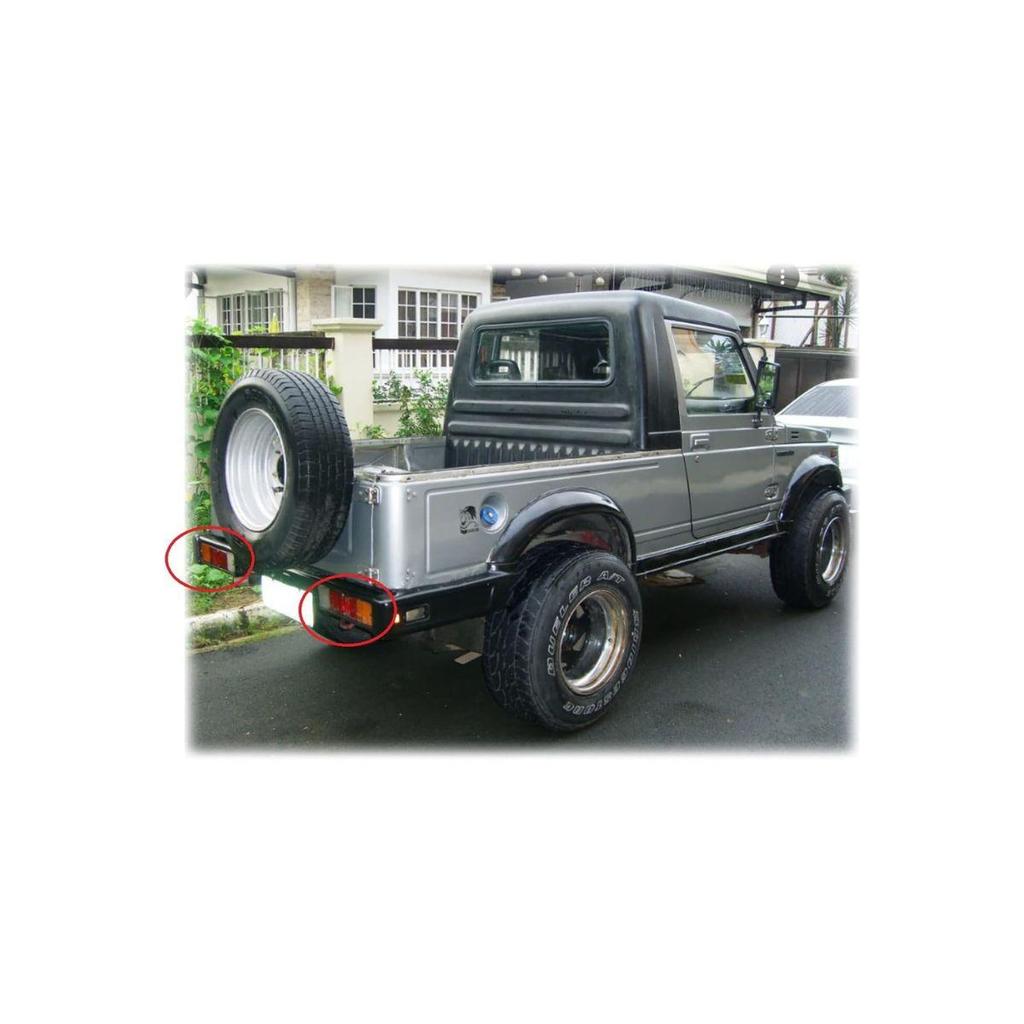 APSMOTIV Fram- och baklyktor 2 st Bakre kombinationsljus Baklyktor 12V Glödlampor för Suzuki Samurai Sierra SJ413 SJ410 Gypsy