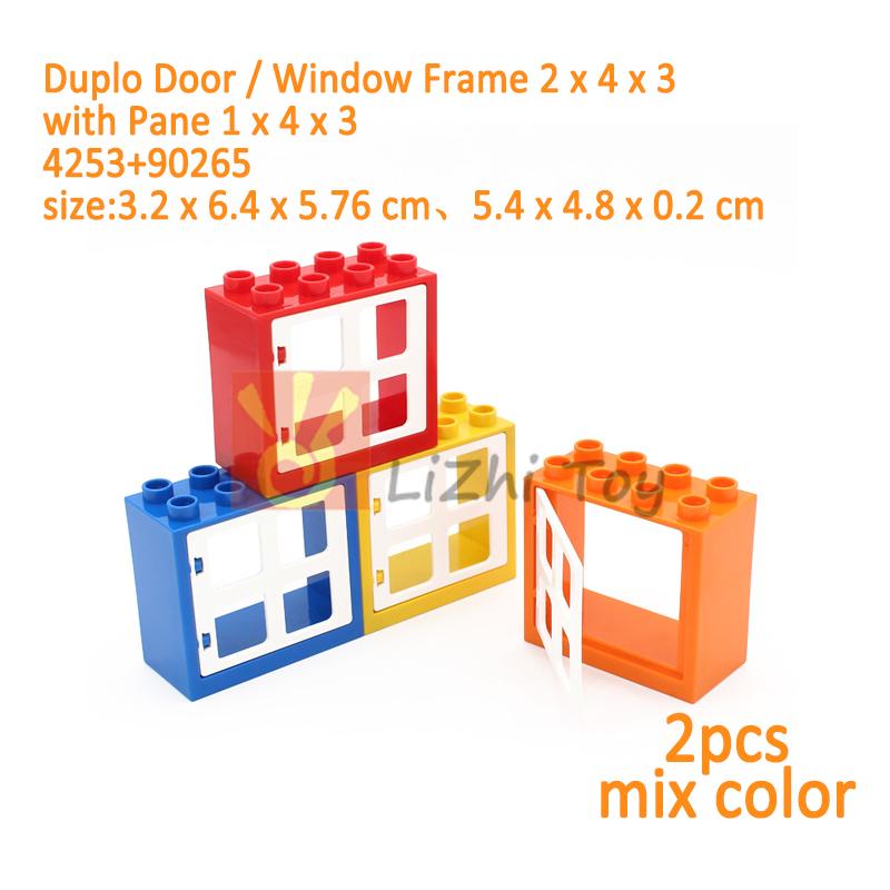 MOC Big Size Building Blocks Bricks Slope Windows Door Car Flower Plant Thick Large Bulk Part Compatible Kid Creative Gift Toys