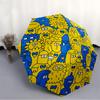 1pc Illustration Art Automatic Open/close Umbrella, 8-Rib Sturdy Structure, Auto Folding/Opening, Portable Travel Umbrella for Women,205