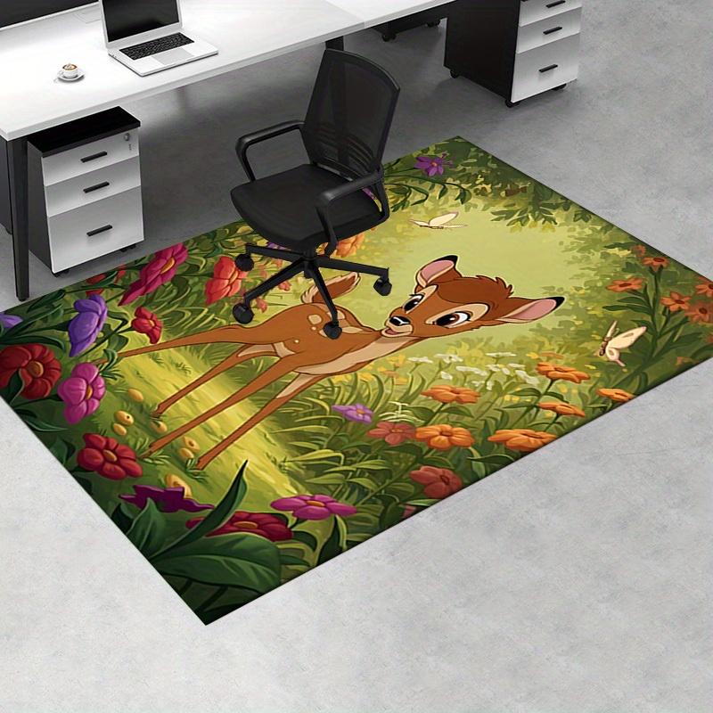 Office Rug Bambi, Forest theme 3D Printed Anti-Slip Rug-Machine Washable for Living Room