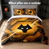 Wolverhampton Wanderers Football Design Bed Bedding Set 1 Duvet Cover + 2 Pillowcases Soft Breathable Household Bed Linens