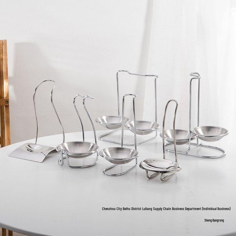 Stainless Steel Soup Ladle and Colander Holder Stand for Restaurants