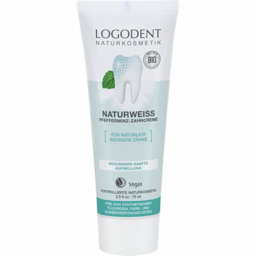 LOGONA Natural White Toothpaste (Officially Imported from Japan) 75ml [Protects Enamel for Brighter, Whiter Teeth with a Mild, Fresh Mint Flavor]