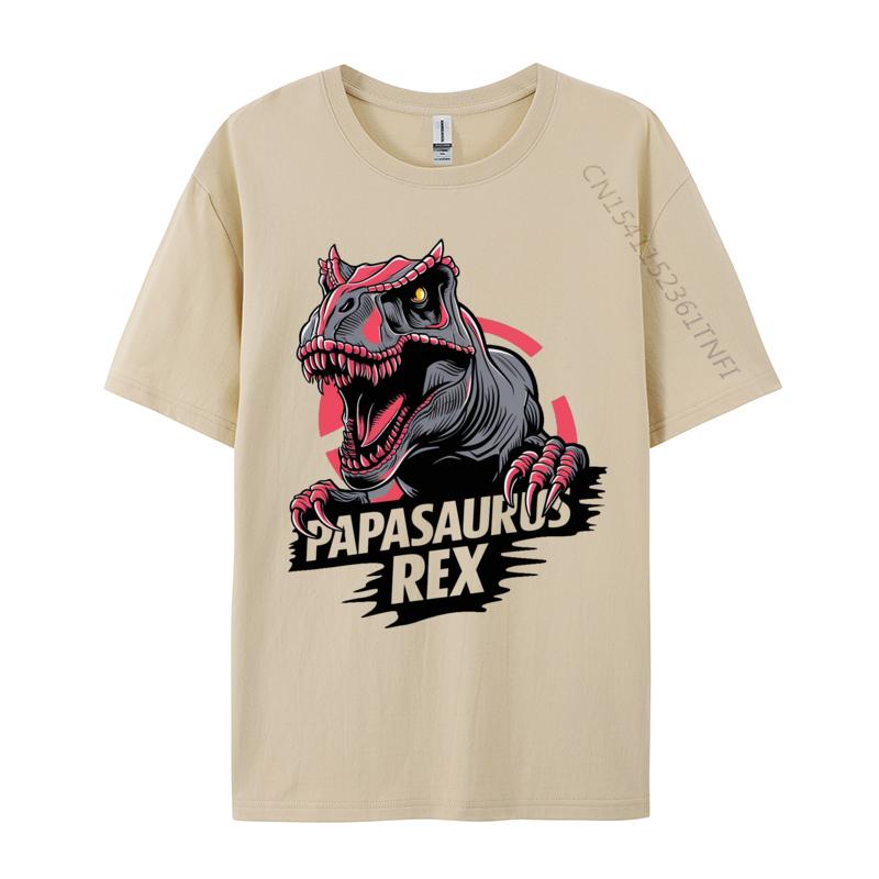 Papasaurus Rex Tshirt Combed Cotton Personalized Tops Shirt Prevalent Mens Tshirts Classic NEW YEAR DAY TShirt