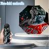 Michael basketball Artwork Printed Mini Umbrella, 5-Fold, Lightweight, Retractable Umbrella Features 8 Ribs, Ideal for Outdoor Use Fan Gifts
