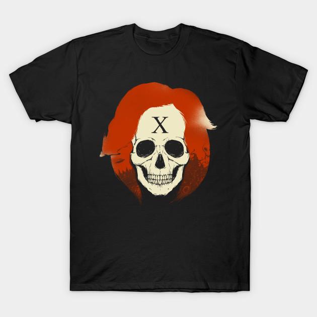 

Men Black Print T-shirt Fox And Scully No-Cut Transfer Paper Print Cotton Tshirt S чорний