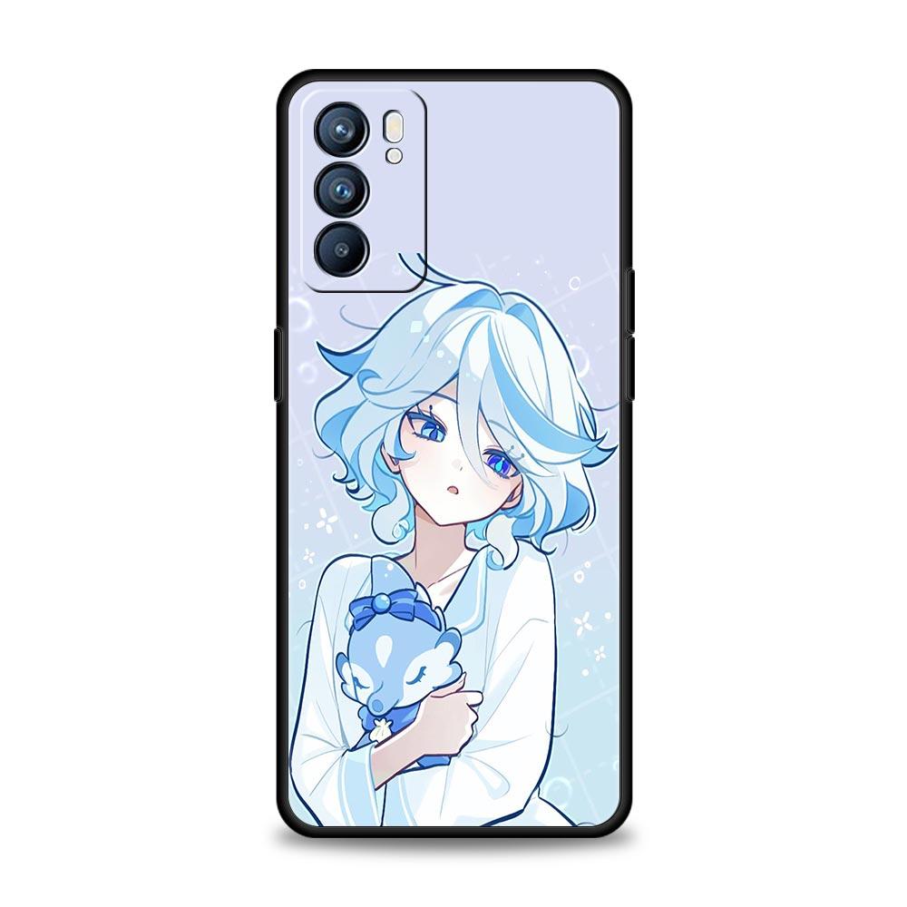 Genshin Impact Lovely Furina Case For Oppo Reno13 Reno12 Reno11 F Reno10 Pro A54 5G Find X5 A53 A52 A9 A17 4G A79 A80 A98 Cover