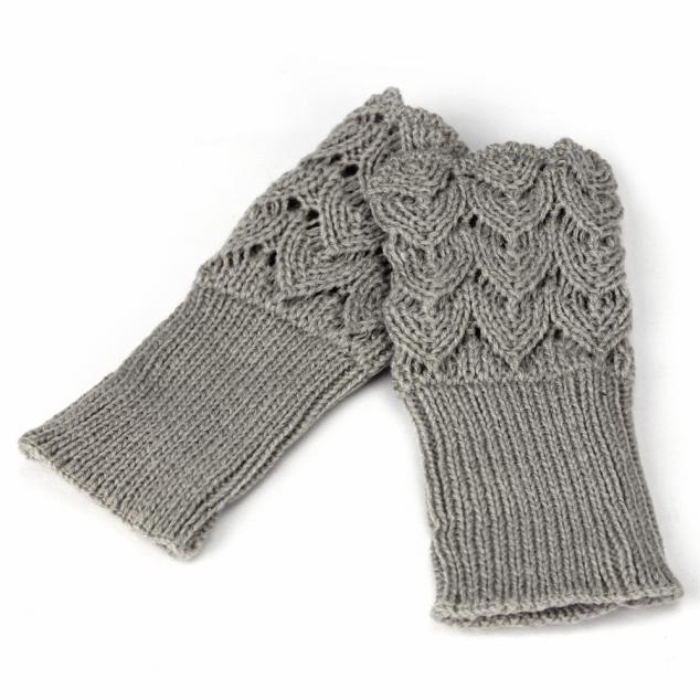 Women's Warm Winter Brief Paragraph Knitting Half Fingerless Gloves