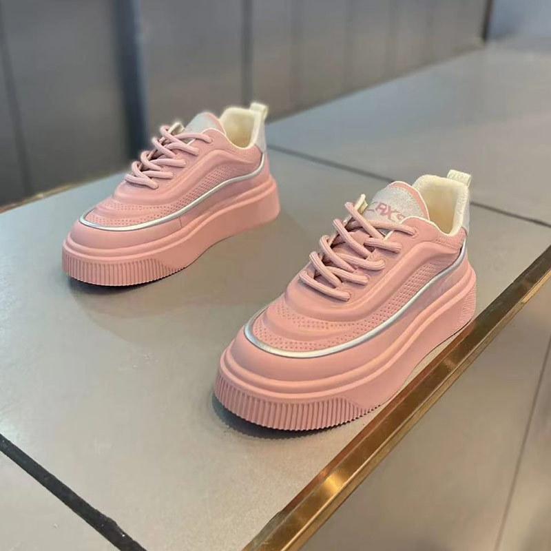 Spring and autumn new low-top thick baseplate shoes youth breathable and comfortable sports and leisure shoes cr