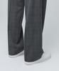 MUSINSA STANDARD Glen Check Wide Hidden Banding Slacks [Medium Gray]