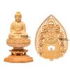 TheChanger Traditionelle Kunstschnitzerei Buddha-Statue, Shaka Nyorai, Soto Zen, Rinzai Zen, Buddhistische Altarstatue, Holzschnitzerei, Hinoki-Holz, Gebet,