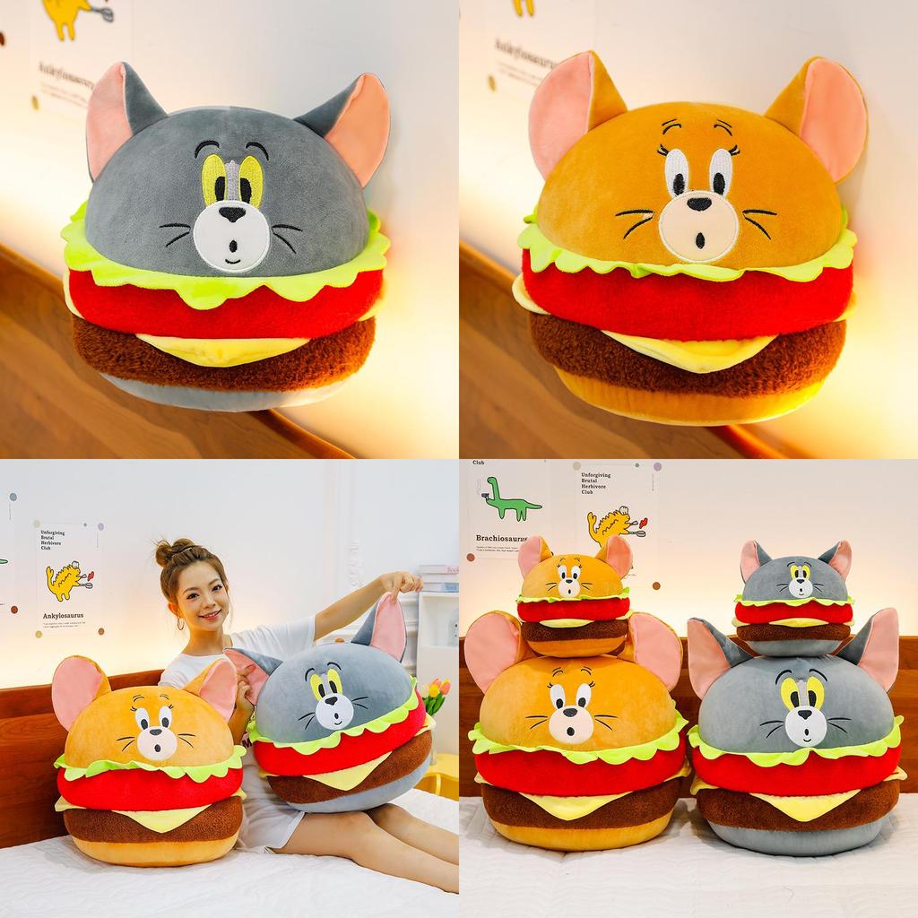 Tom And Jerry Plush Dolls With Burger Style Design For Kids And Adults