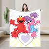 Sesame Street Cartoon Fleece Throw Blanket Elmo Abby Blankets for Home Office Warm Bedding Throws