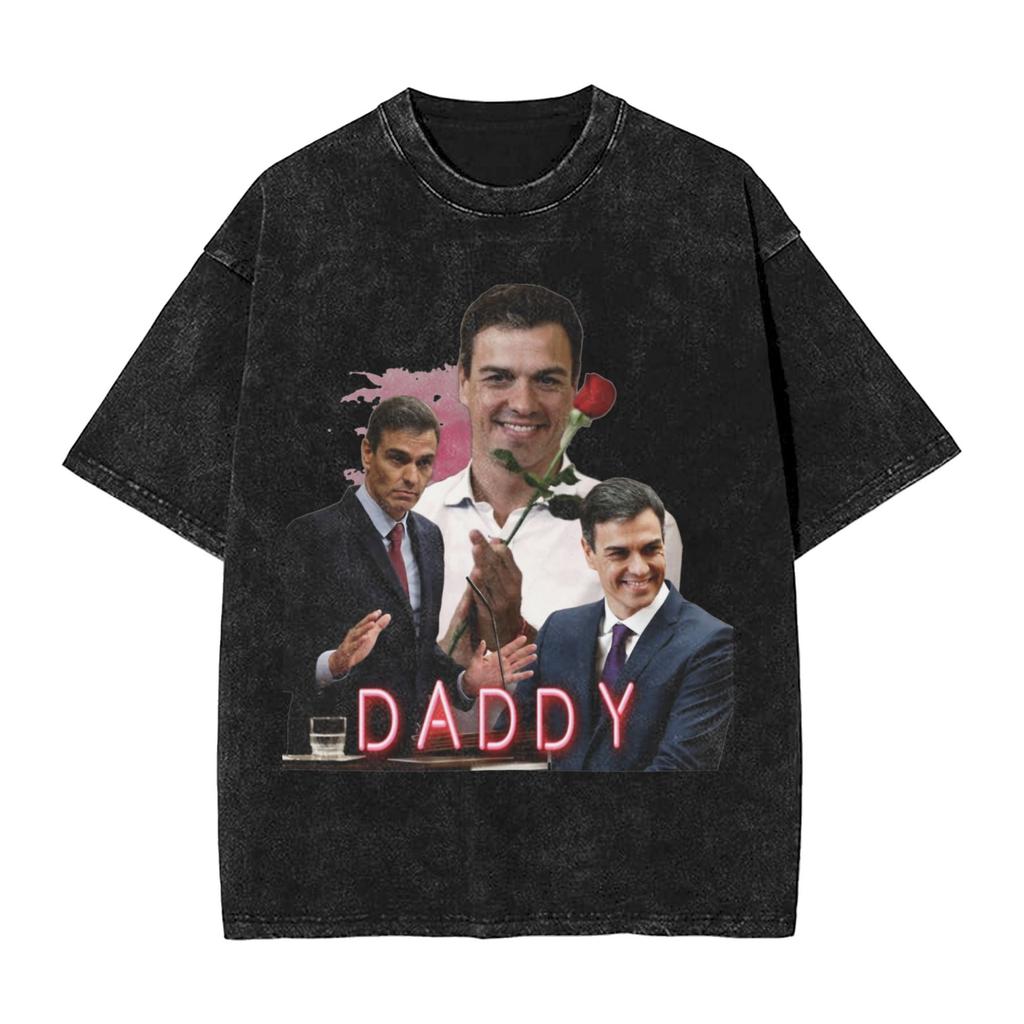 Pedro Pascal Merch Washed T Shirt for Unisex Women Streetwear Hip Hop TShirts Printed Tees Tops Cotton