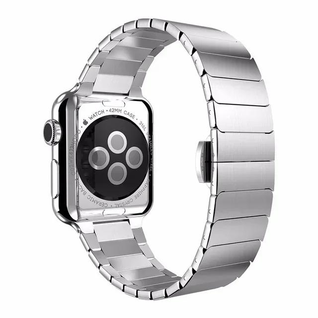 

Ремешок из нержавеющей стали для Apple Watch Ultra 2 49 мм 46 мм 45 44 42 Роскошный металлический матовый ремешок-браслет для IWatch Series 10 9 8 7 6 SE Series10 46mm