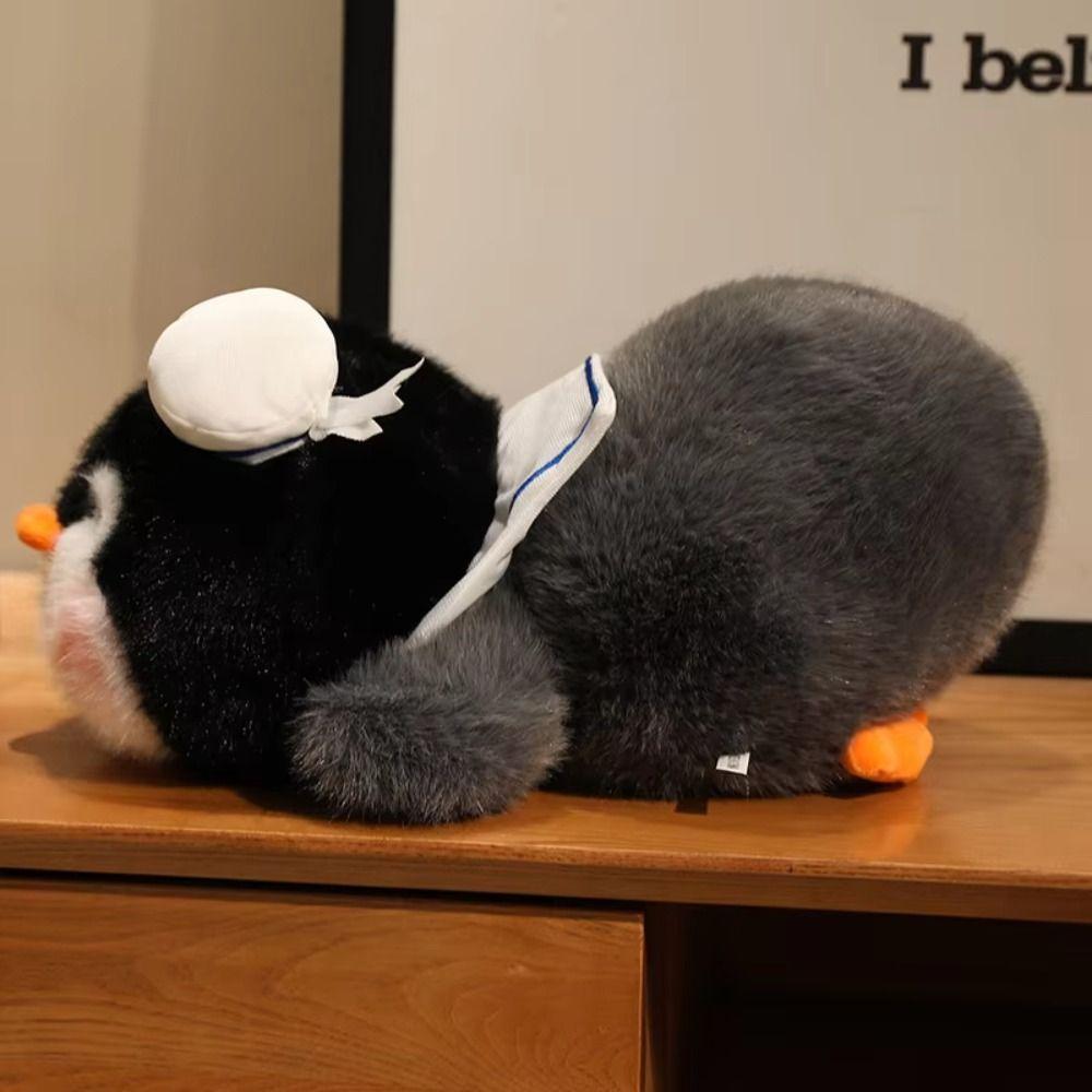 Soft Penguin Cosplay Navy Plush Doll Fluffy Stuffed Animal Penguin Toy  Home Decor