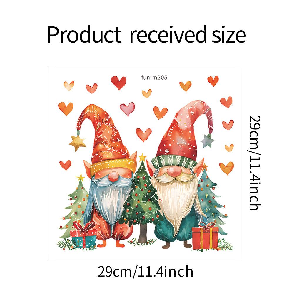 

Мультяшные рождественские гномы любят туалет с ванной комнатой наклейки для украшения дома в ванной 29*29CM/fun-m205