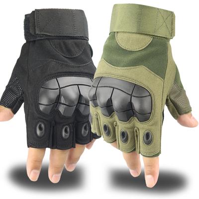 Utomhus Taktiska Armé Fingerlösa Handskar Hårda Knogar Paintball Airsoft Jakt Strid Ridning Vandring Militära Halvfingerhandskar