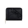 Portafogli Moda Portatili con Zip Carini con Fiocco in Ecopelle PU Corti Multi-Scomparto Carte Colore Unico Portamonete da Donna