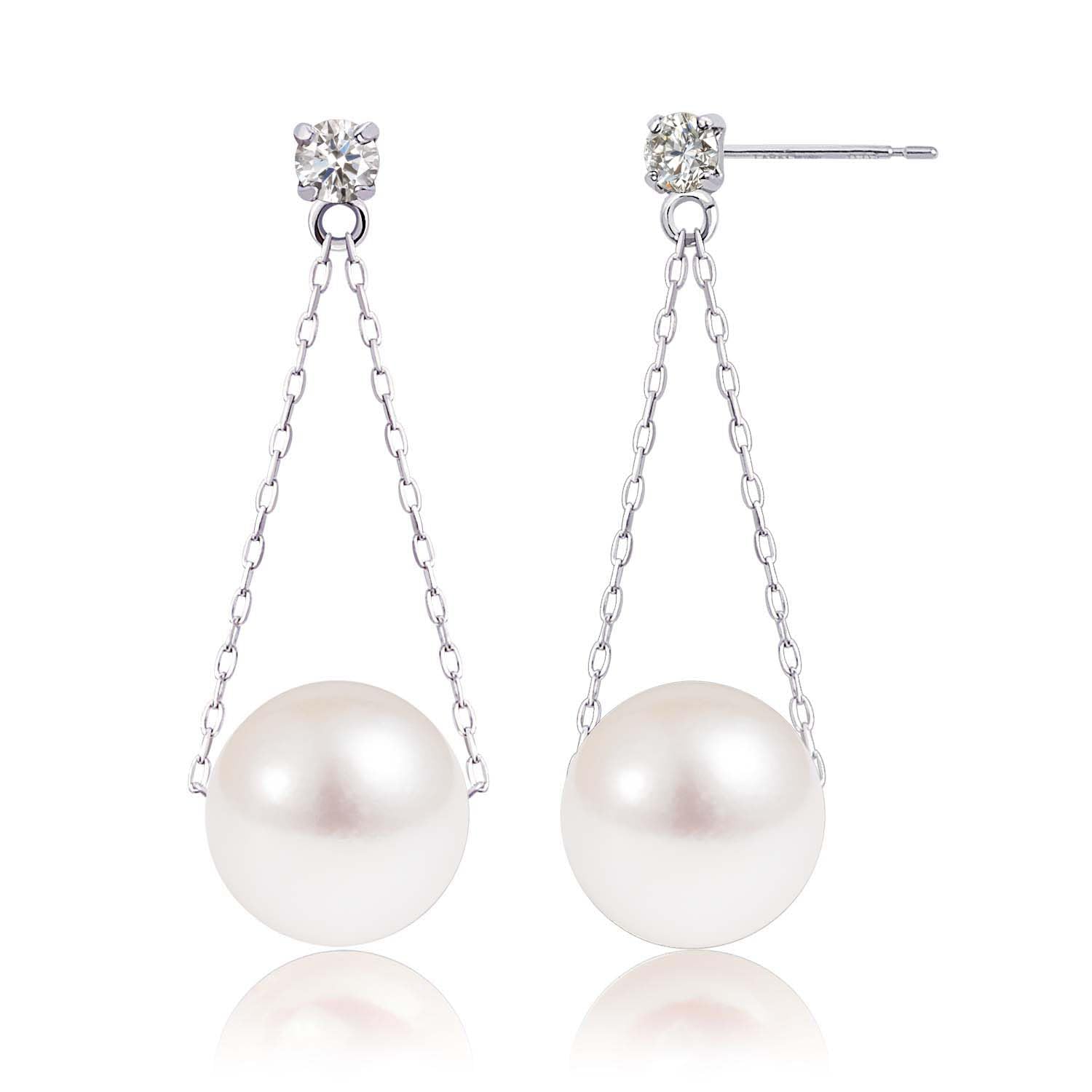 

Серьги Akoya Pearl Natural Diamond Total Pt900 Platinum [Lara Christie] 0.08ct Женские le56-0019-pt