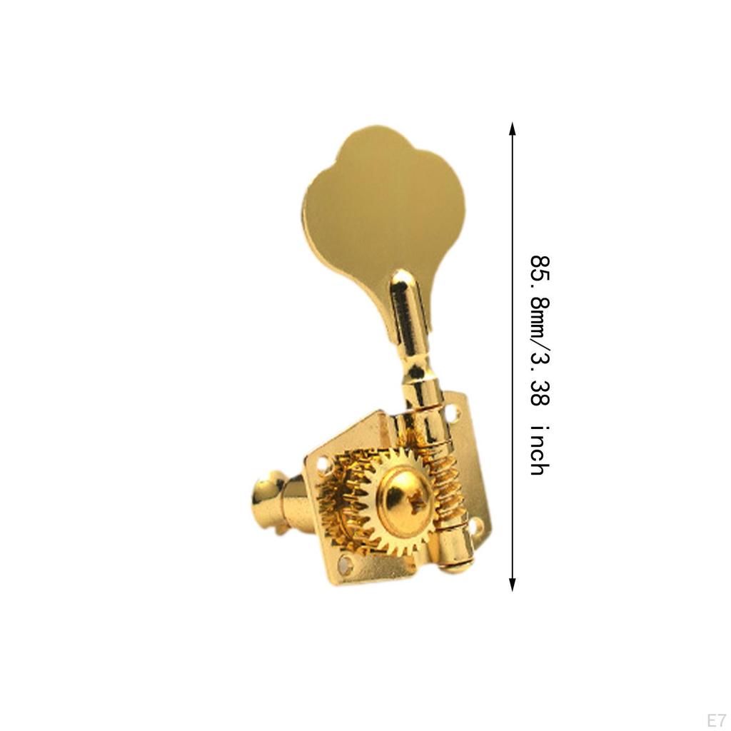 4 Pieces Electric Bass Tuning Pegs Knobs Keys Machine Heads Open Frame Tuner for Show